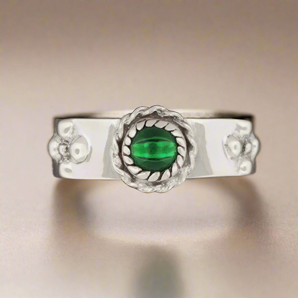 Howls Moving Castle Ring in Sterling Silver with Imitation Birthstone - Le Dragon Argenté
