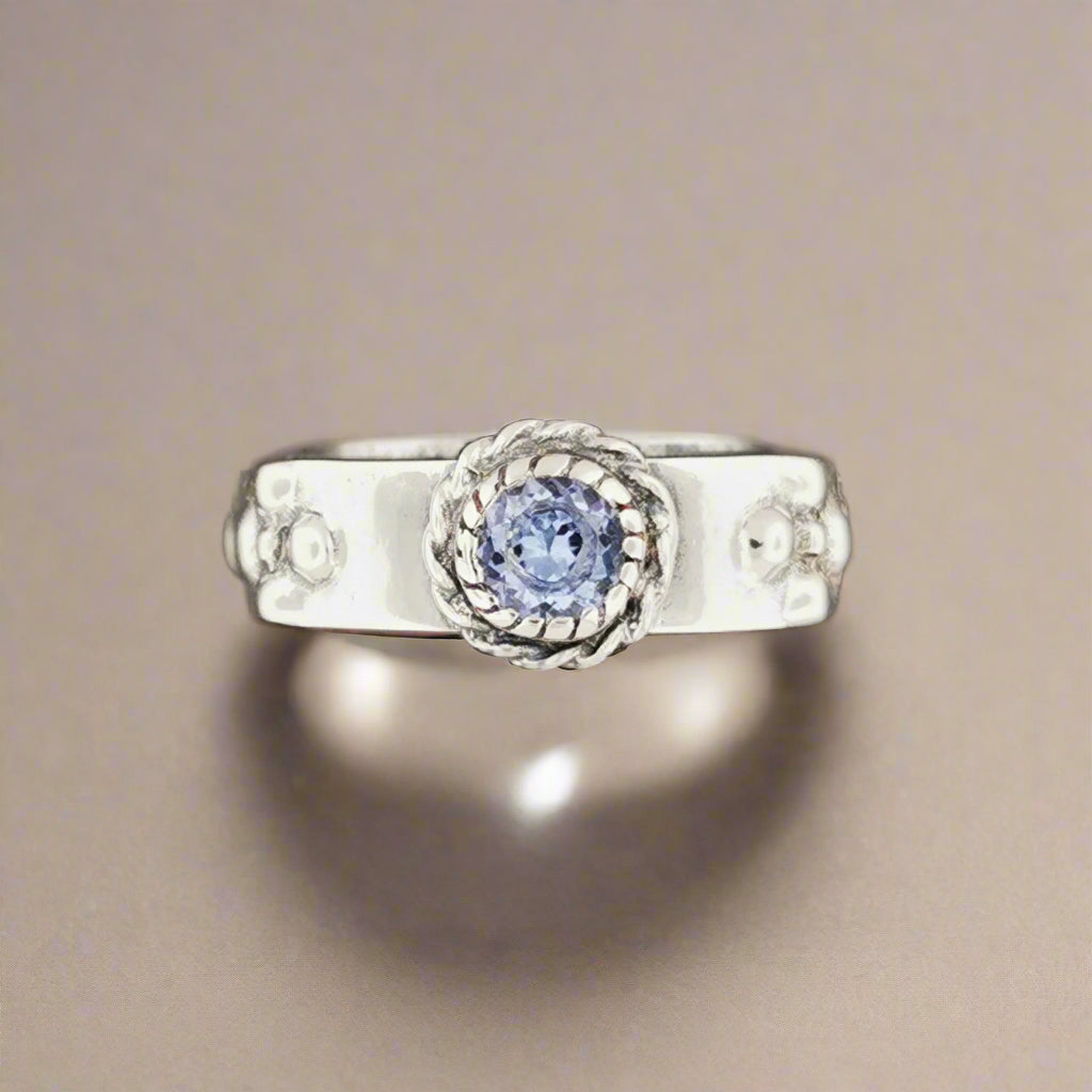 Howls Moving Castle Ring in Sterling Silver with Imitation Birthstone - Le Dragon Argenté