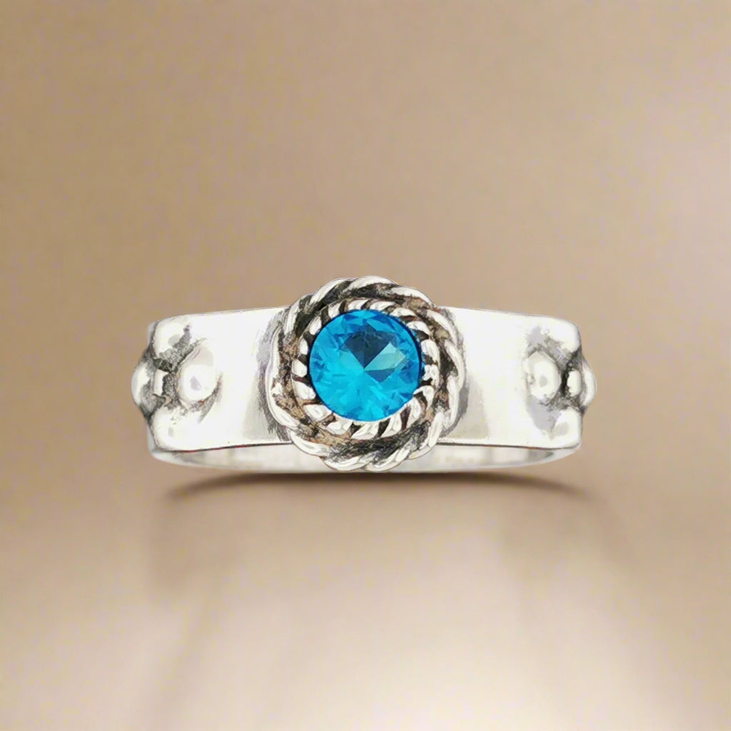 Howls Moving Castle Ring in Sterling Silver with Imitation Birthstone - Le Dragon Argenté