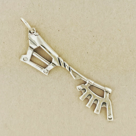 Kingdom Hearts Wayward Wind Keyblade pendant for fans, handmade in sterling silver, antique bronze, or stainless steel by Le Dragon Argenté