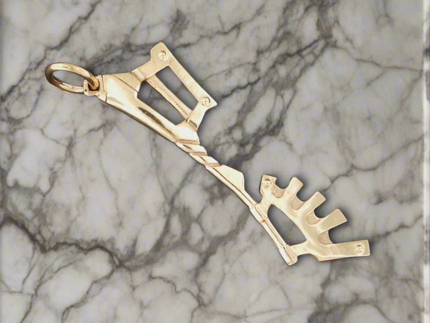 Kingdom Hearts Wayward Wind Keyblade pendant for fans, handmade in sterling silver, antique bronze, or stainless steel by Le Dragon Argenté