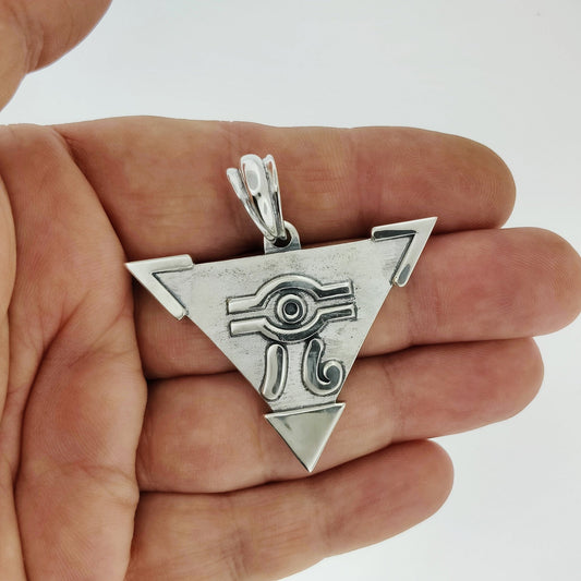 Large Millennium Puzzle pendant in .925 silver, antique bronze or stainless steel inspired by Yu-Gi-Oh by Le Dragon Argente, perfect for anime fans!