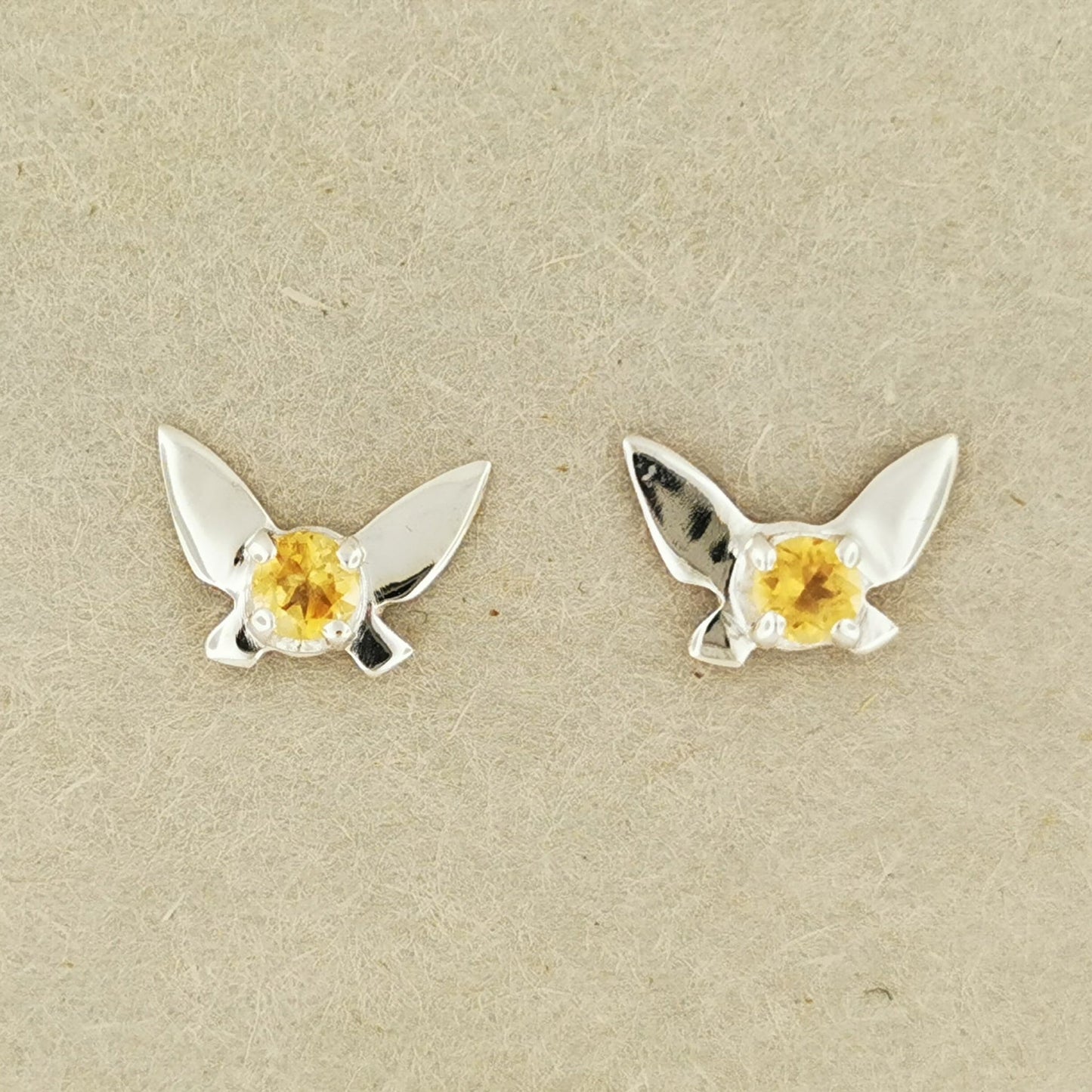 Legend of Zelda Navi Fairy Earrings in Sterling Silver with November CZ - Le Dragon Argenté - Bestseller - birthstone earrings - fairy earrings