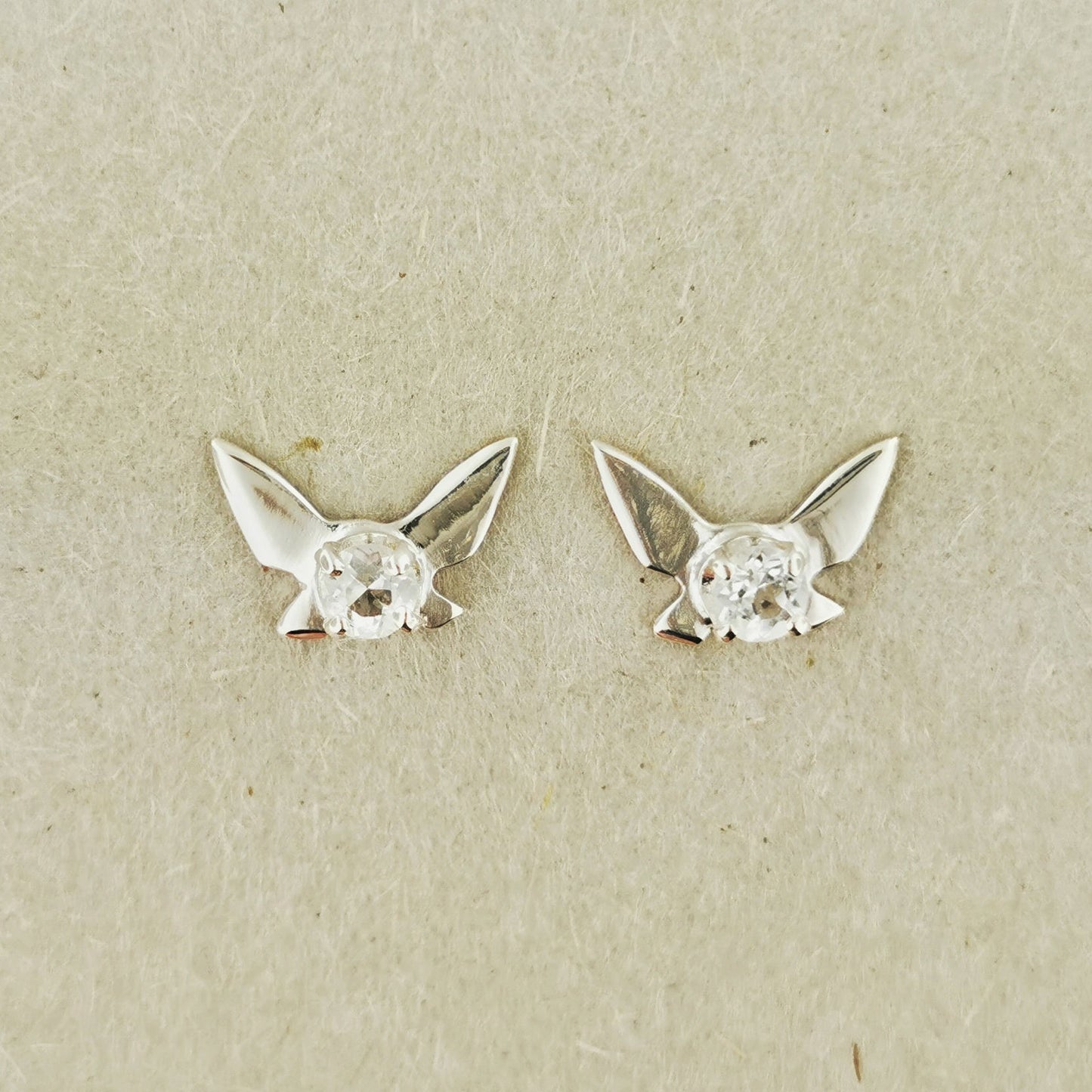 Legend of Zelda Navi Fairy Earrings in Sterling Silver with Pale Aquamarine - Le Dragon Argenté - Bestseller - birthstone earrings - fairy earrings