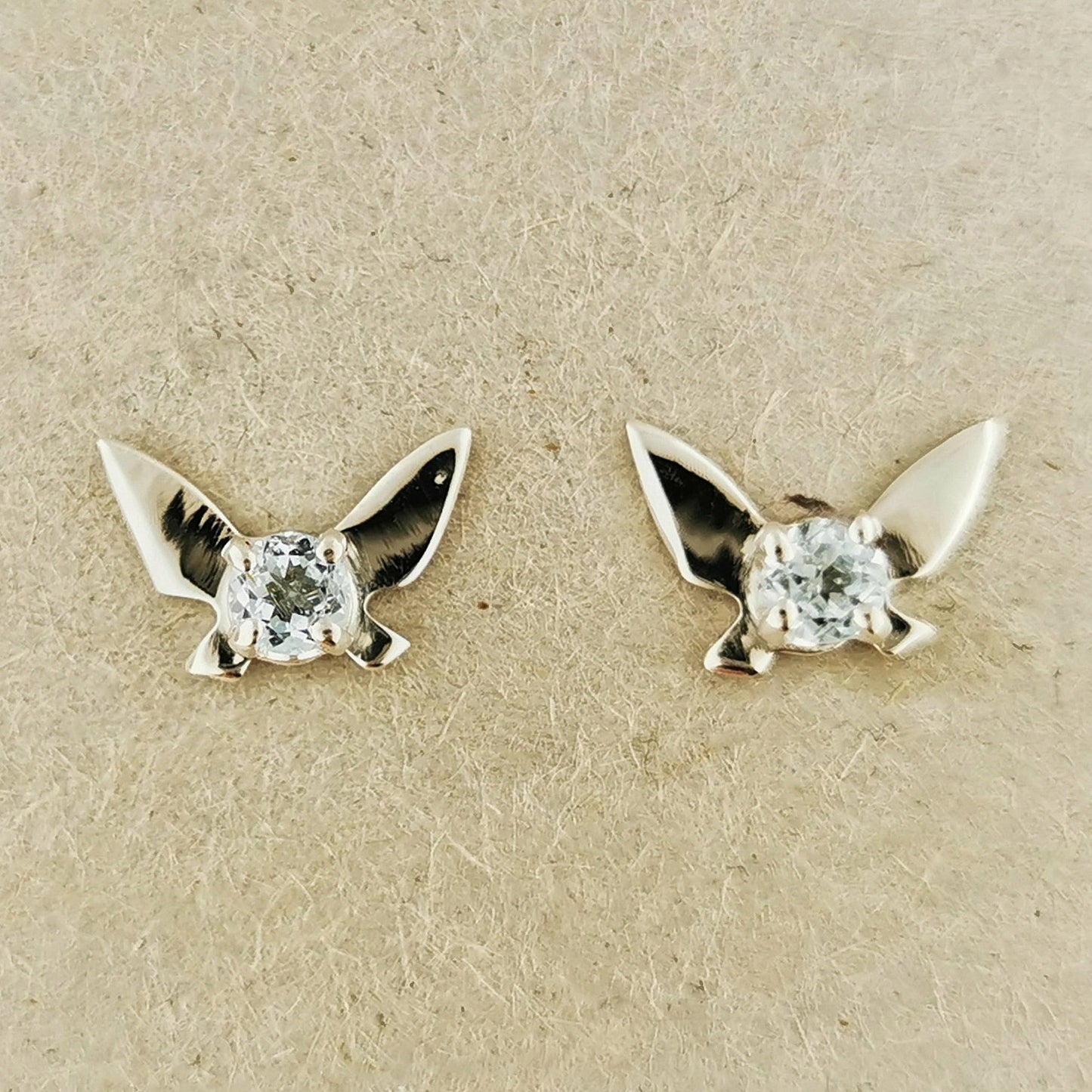 Legend of Zelda Navi Fairy Earrings in Sterling Silver with Blue Topaz - Le Dragon Argenté - Bestseller - birthstone earrings - fairy earrings