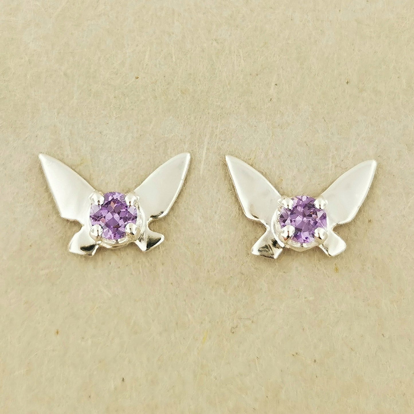 Legend of Zelda Navi Fairy Earrings in Sterling Silver with February CZ - Le Dragon Argenté - Bestseller - birthstone earrings - fairy earrings
