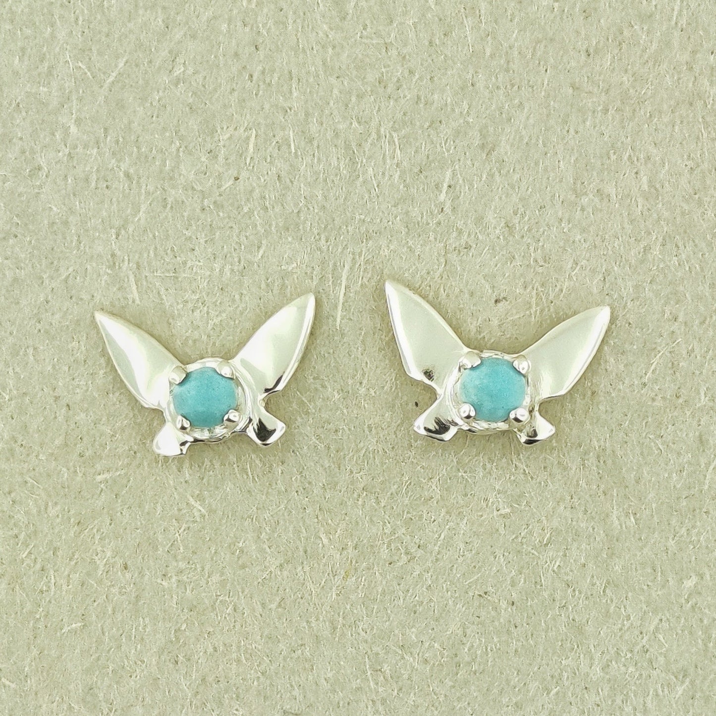 Legend of Zelda Navi Fairy Earrings in Sterling Silver with Turquoise - Le Dragon Argenté - Bestseller - gemstone earrings - fairy earrings