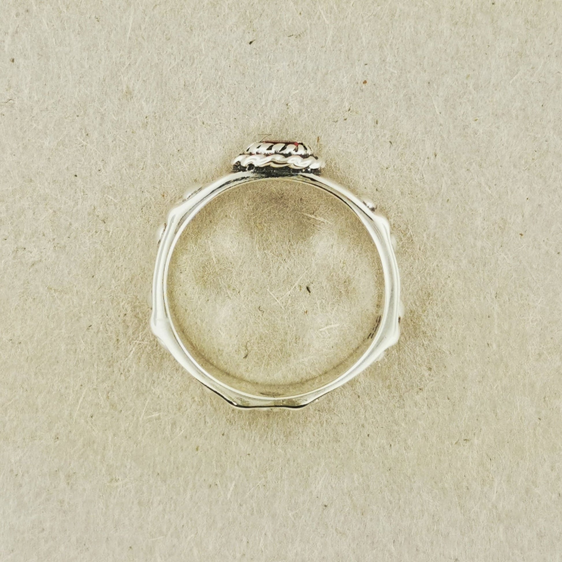 Matching Howl and Sophie Ring Set in Sterling Silver with Faceted Imitation Gemstones - Le Dragon Argenté