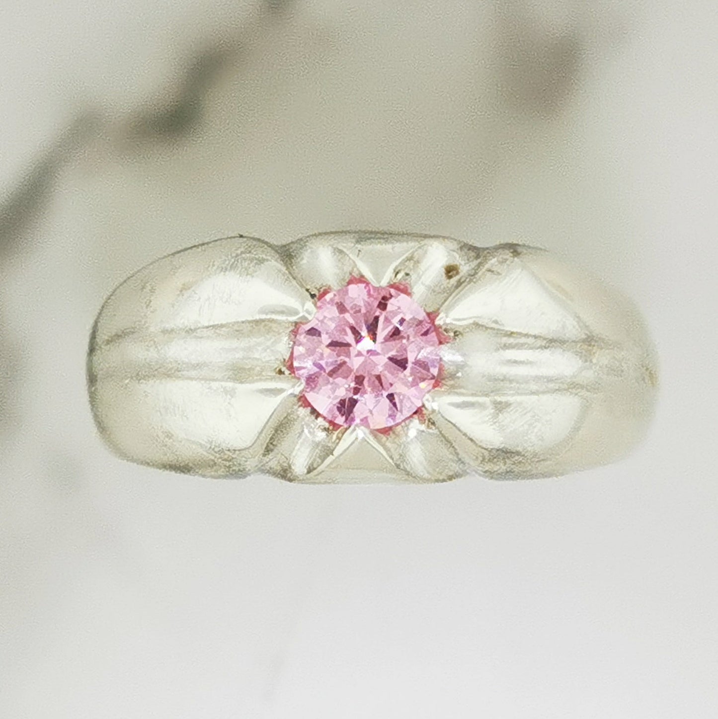 Men’s classic 6-prong gemstone ring in solid .925 sterling silver by Le Dragon Argenté – elegant handcrafted statement ring with customizable gemstone choice, perfect for gothic, fantasy, or artisan jewellery lovers.