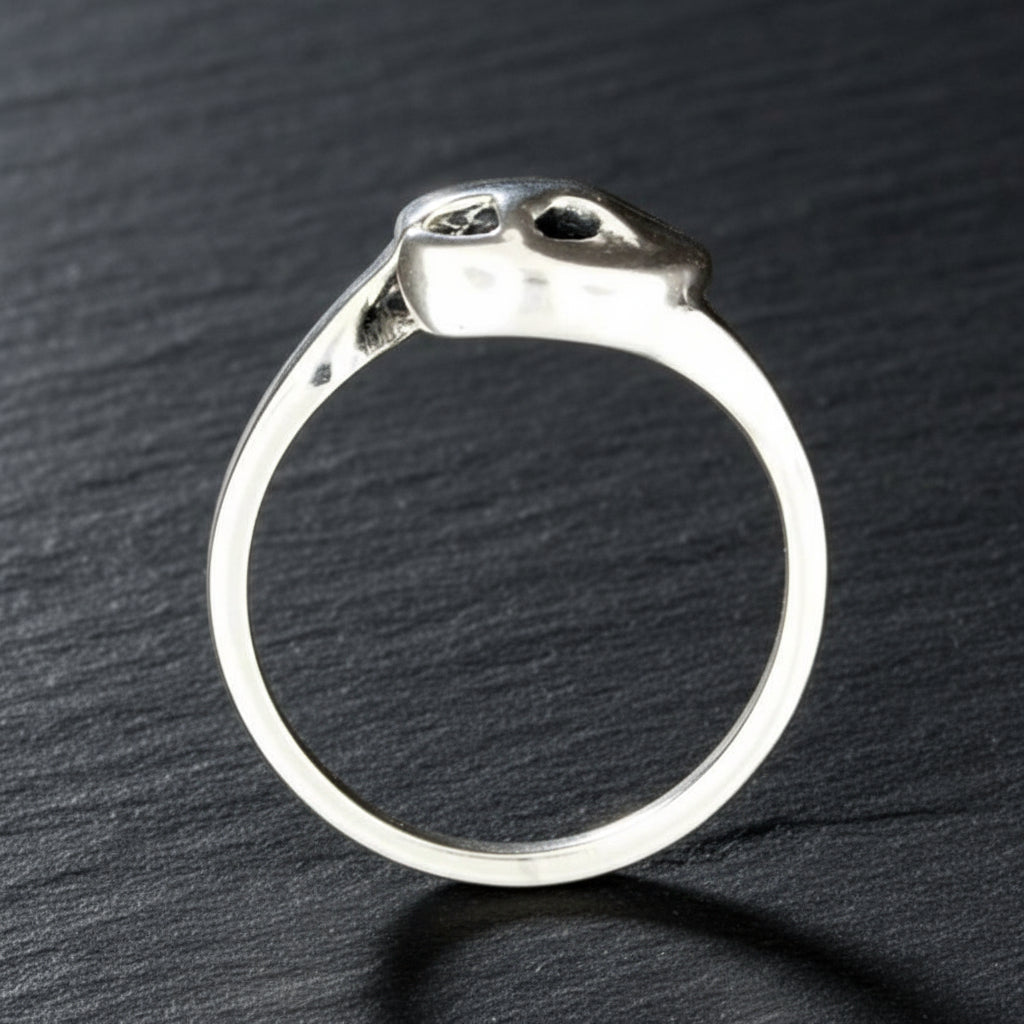 Moon and Star Ring in Sterling Silver - Le Dragon Argenté