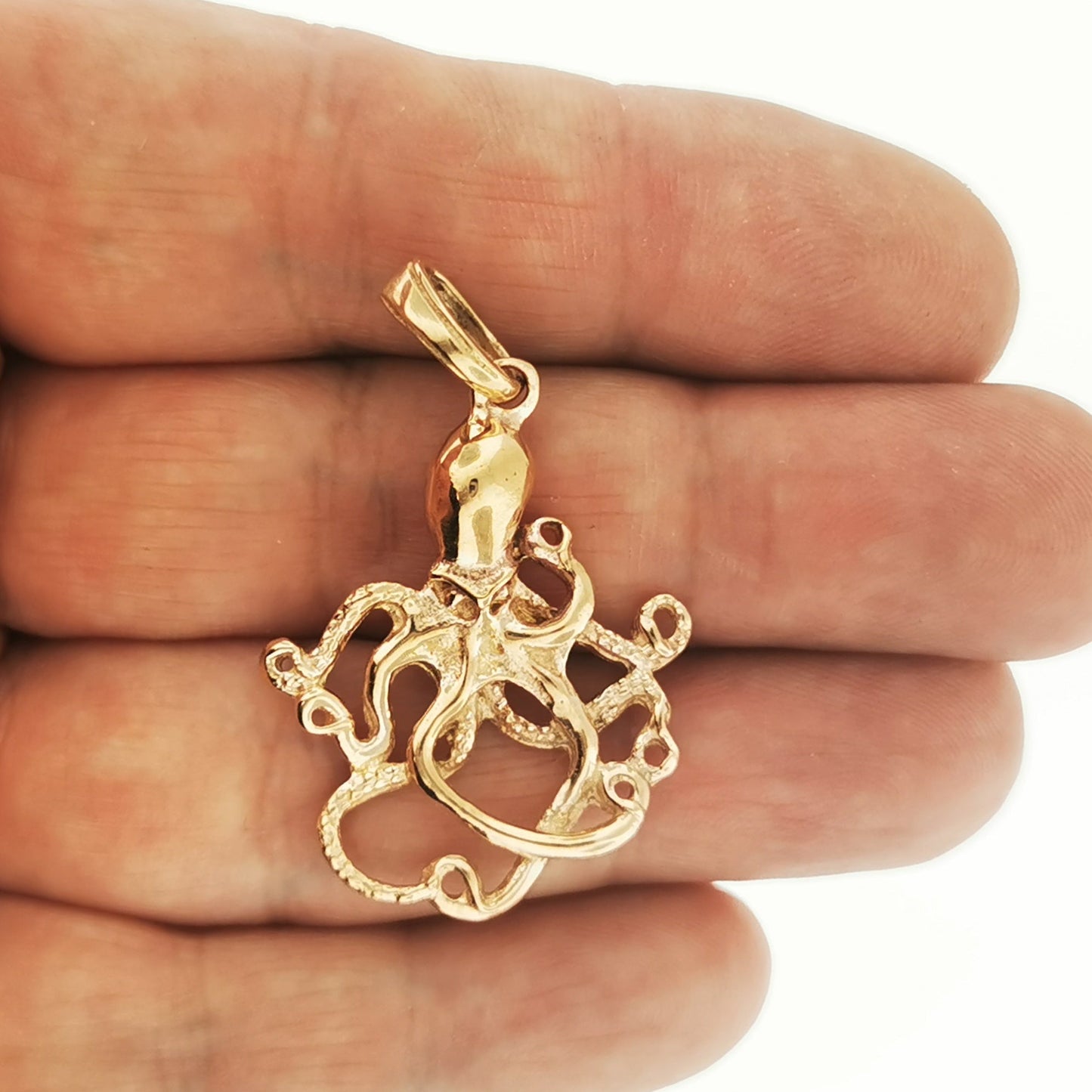 Octopus Pendant in Sterling Silver or Antique Bronze - Le Dragon Argenté