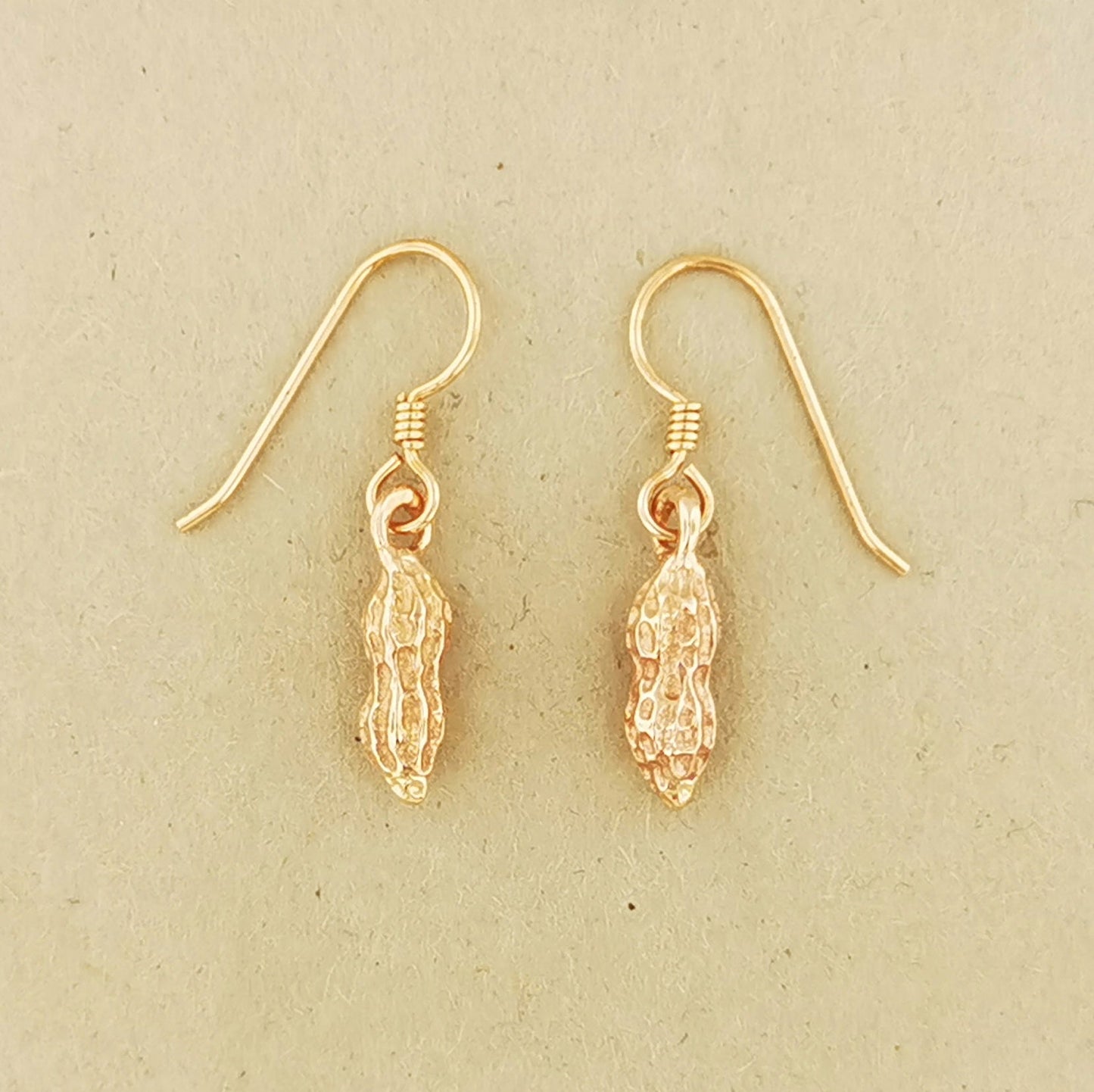 Peanut Charm Earrings In Sterling Silver Or Antique Bronze - Le Dragon Argenté