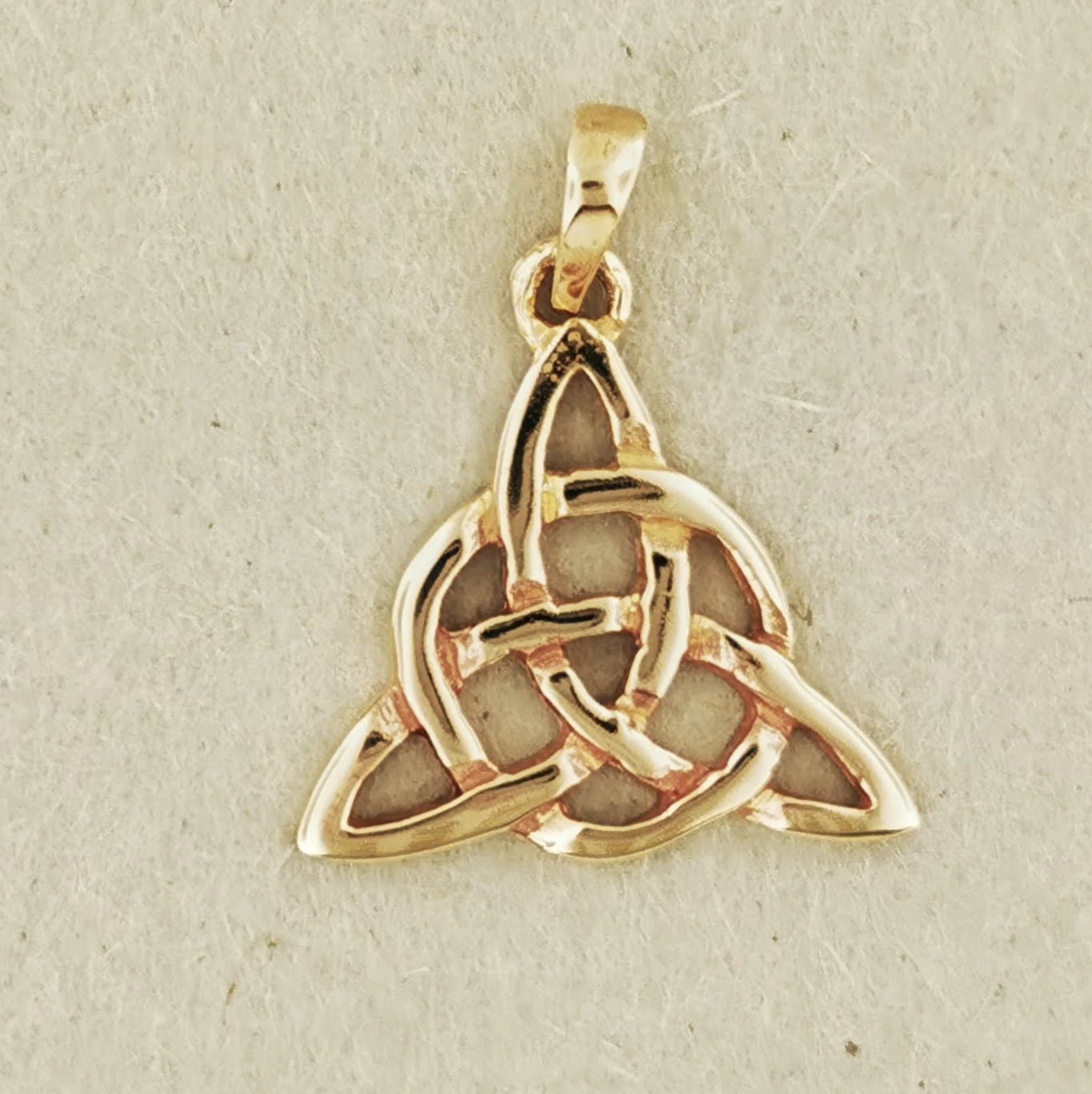Small Triquetra Charm Pendant In Antique Bronze - Le Dragon Argenté