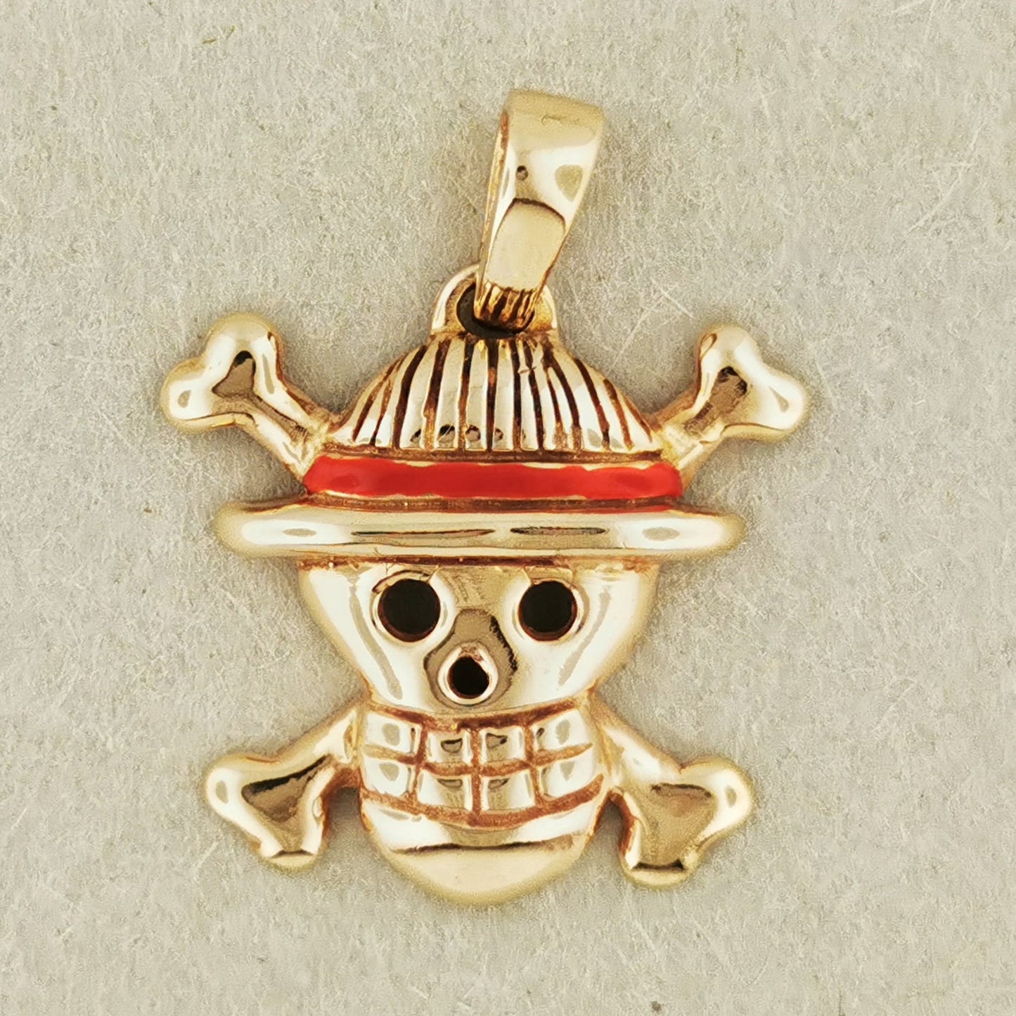 Smiling Jolly Roger Pendant in Sterling Silver or Antique Bronze - Le Dragon Argenté