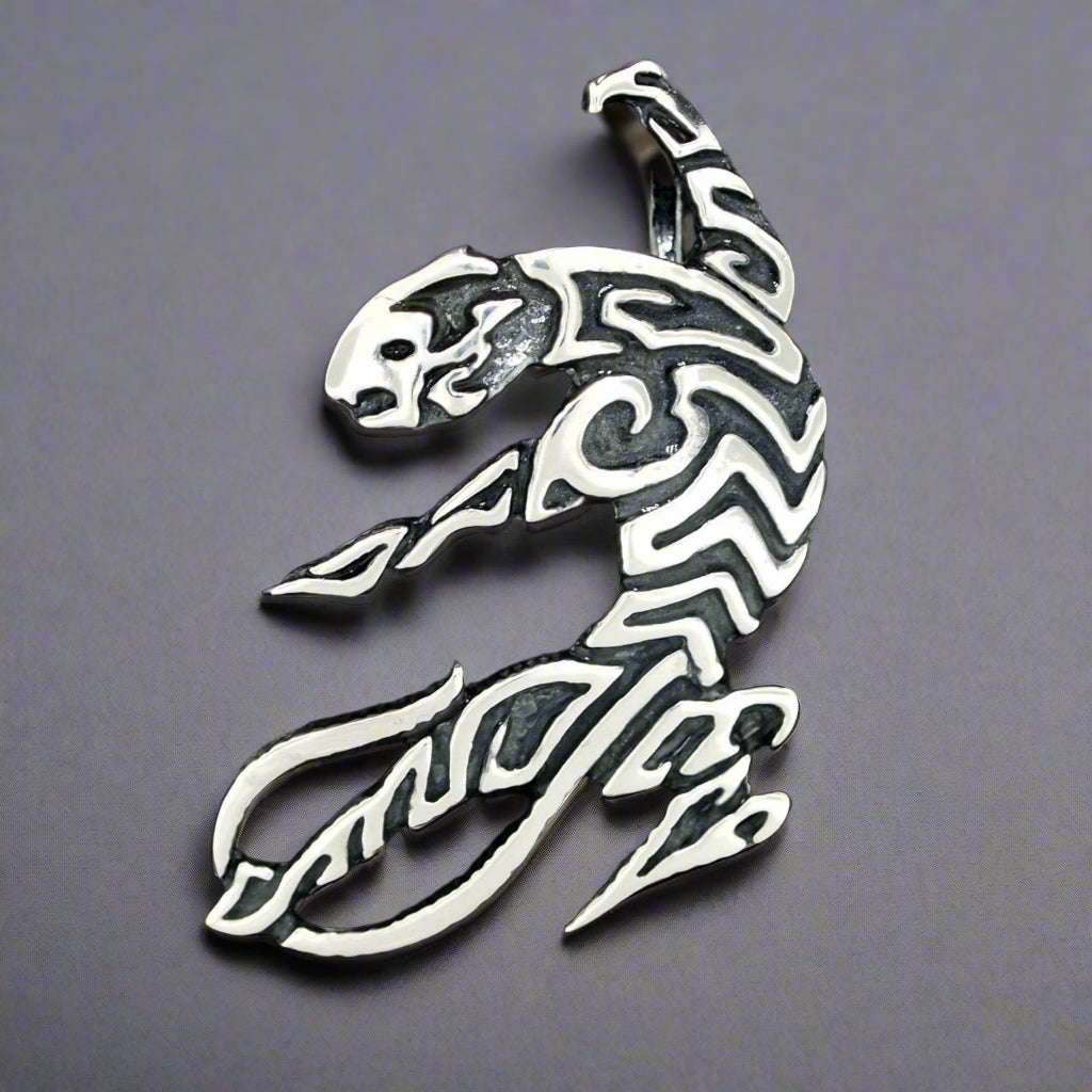 Tribal Animal Pendant in Sterling Silver or Antique Bronze - Le Dragon Argenté