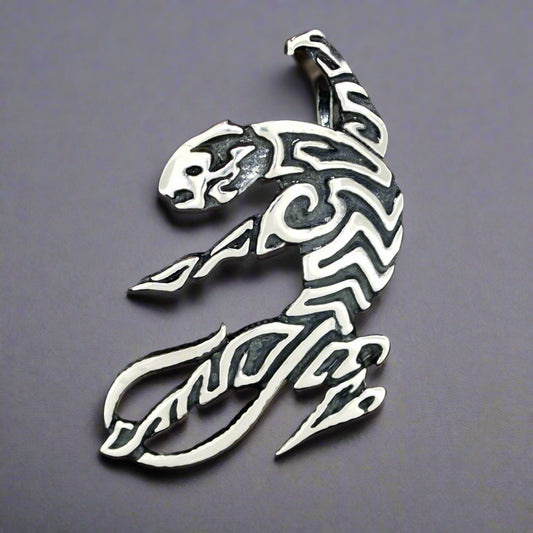 Tribal Animal Pendant in Sterling Silver or Antique Bronze - Le Dragon Argenté
