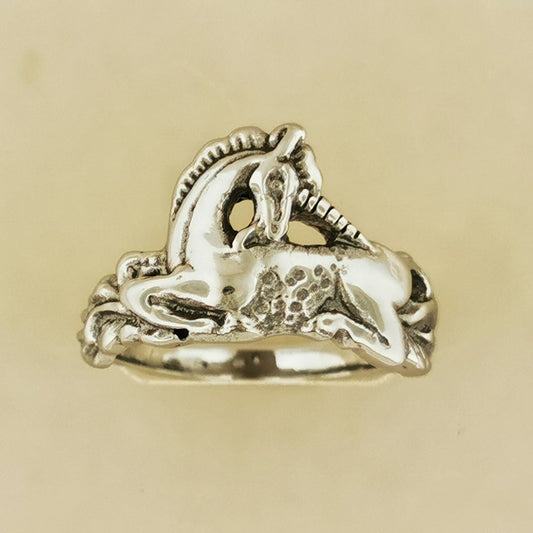 Unicorn Ring in Stainless Steel - Le Dragon Argenté