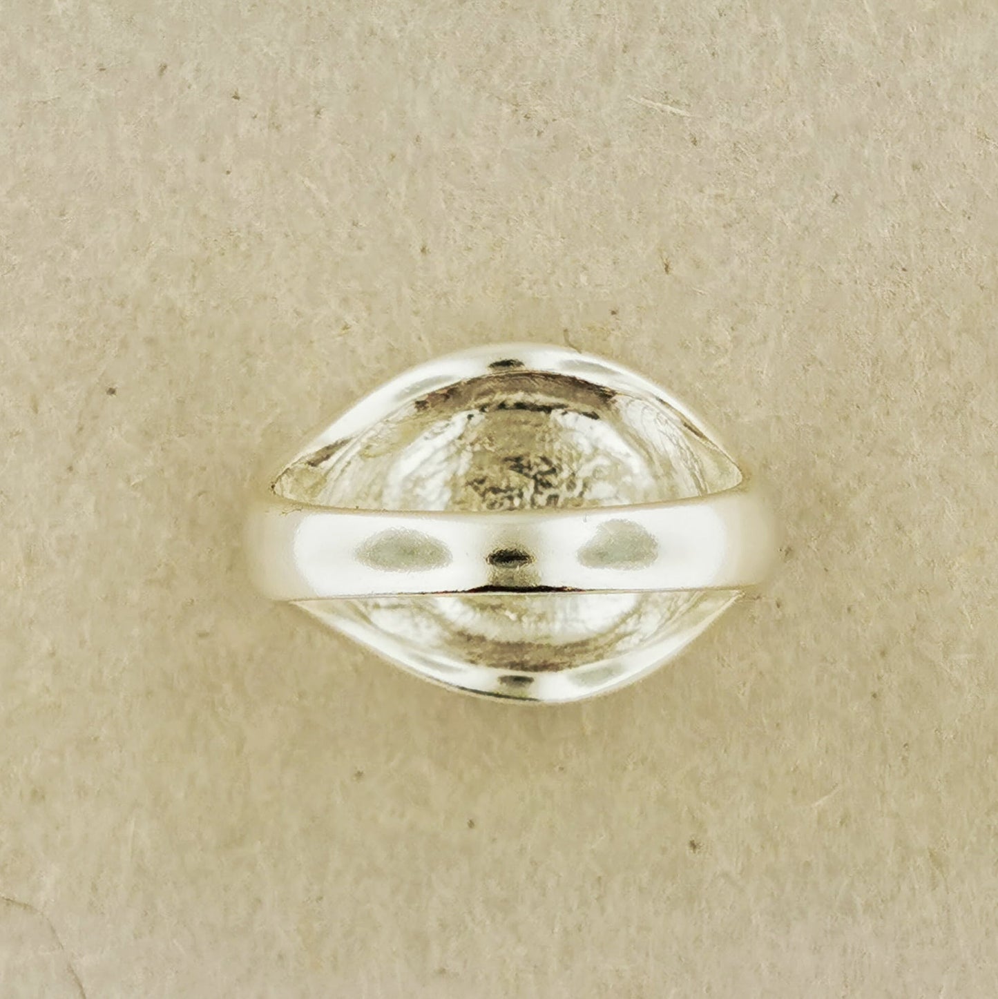 Utena Rose Signet Ring in Sterling Silver Back View - Le Dragon Argenté