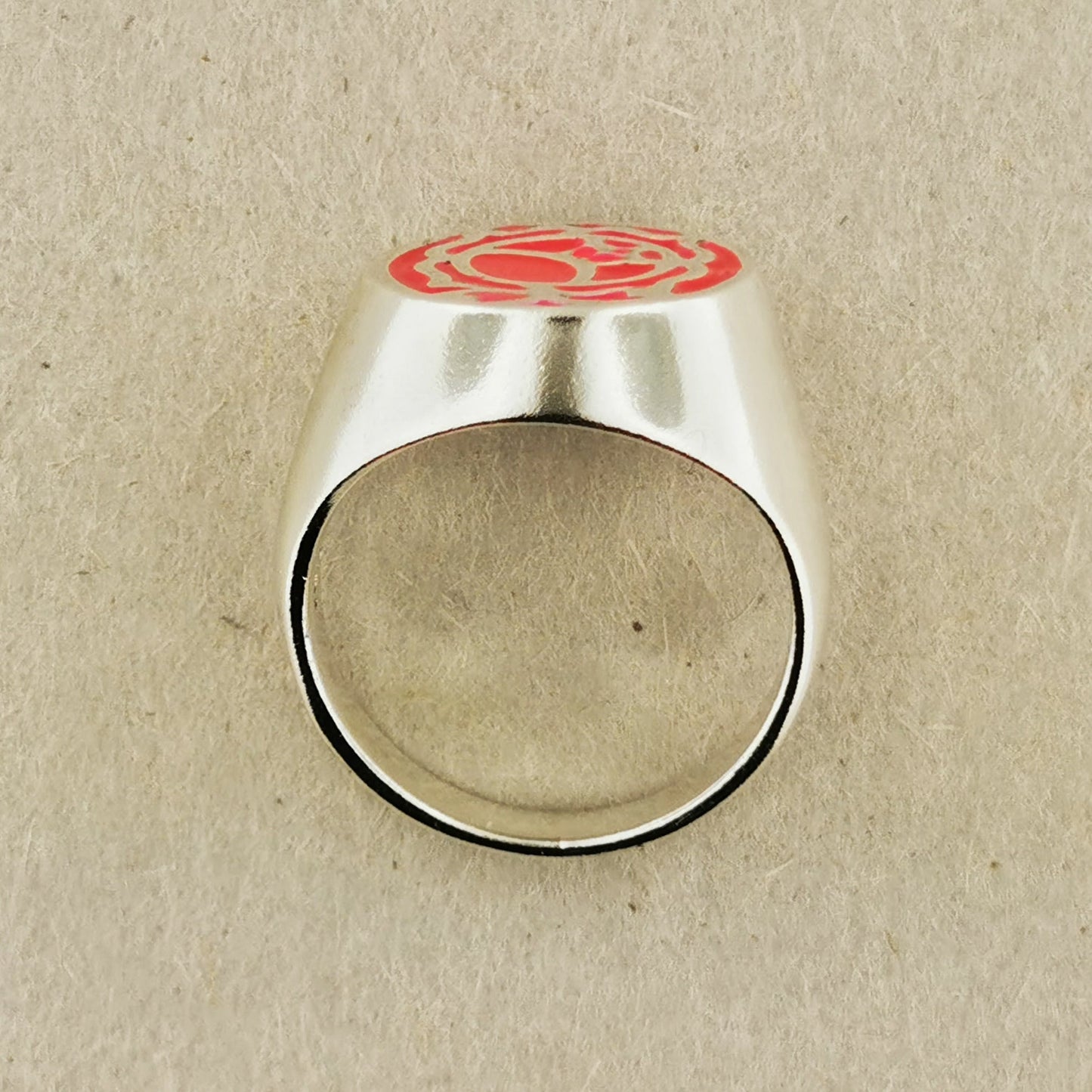 Utena Rose Signet Ring in Sterling Silver Side View - Le Dragon Argenté
