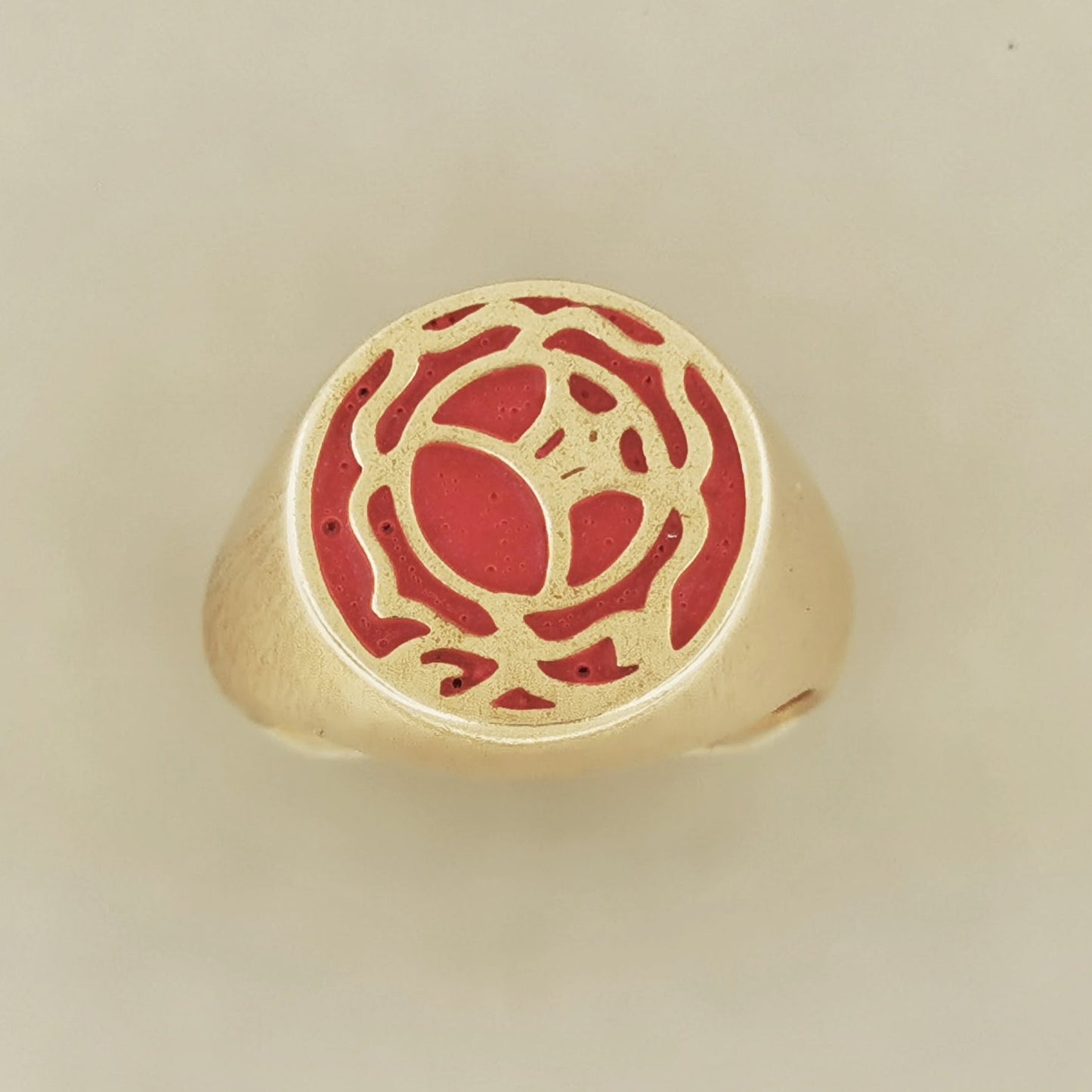 Utena Rose Signet Ring in Antique Bronze - Le Dragon Argenté