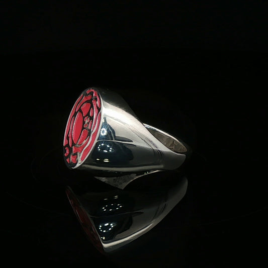 Utena Rose Signet Ring in Sterling Silver - Le Dragon Argenté