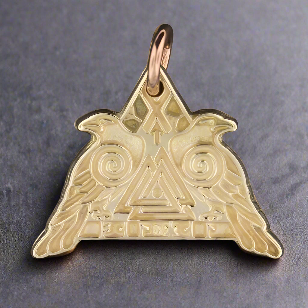 Valknut Warrior Pendant in Sterling Silver or Antique Bronze - Le Dragon Argenté