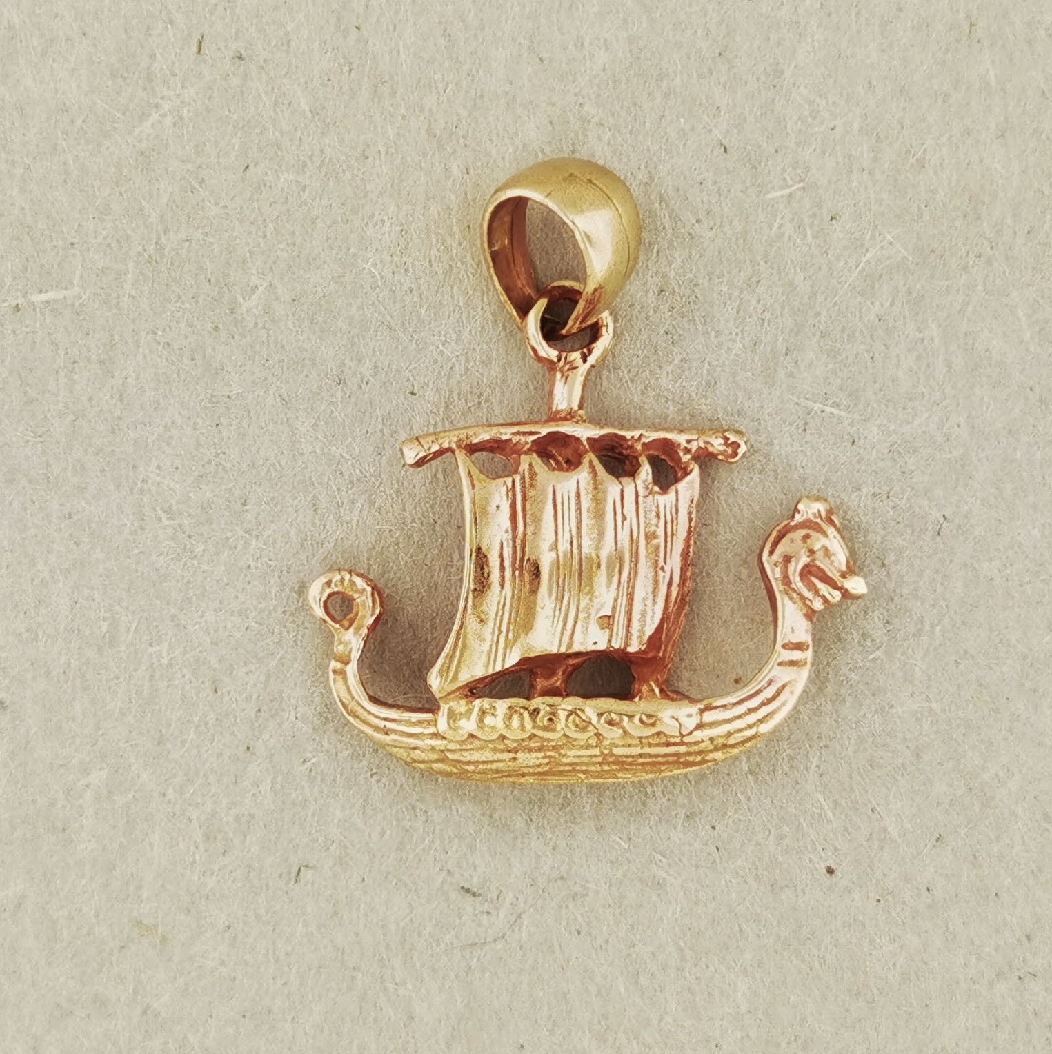 Viking Long Ship Pendant in Sterling Silver or Antique Bronze - Le Dragon Argenté