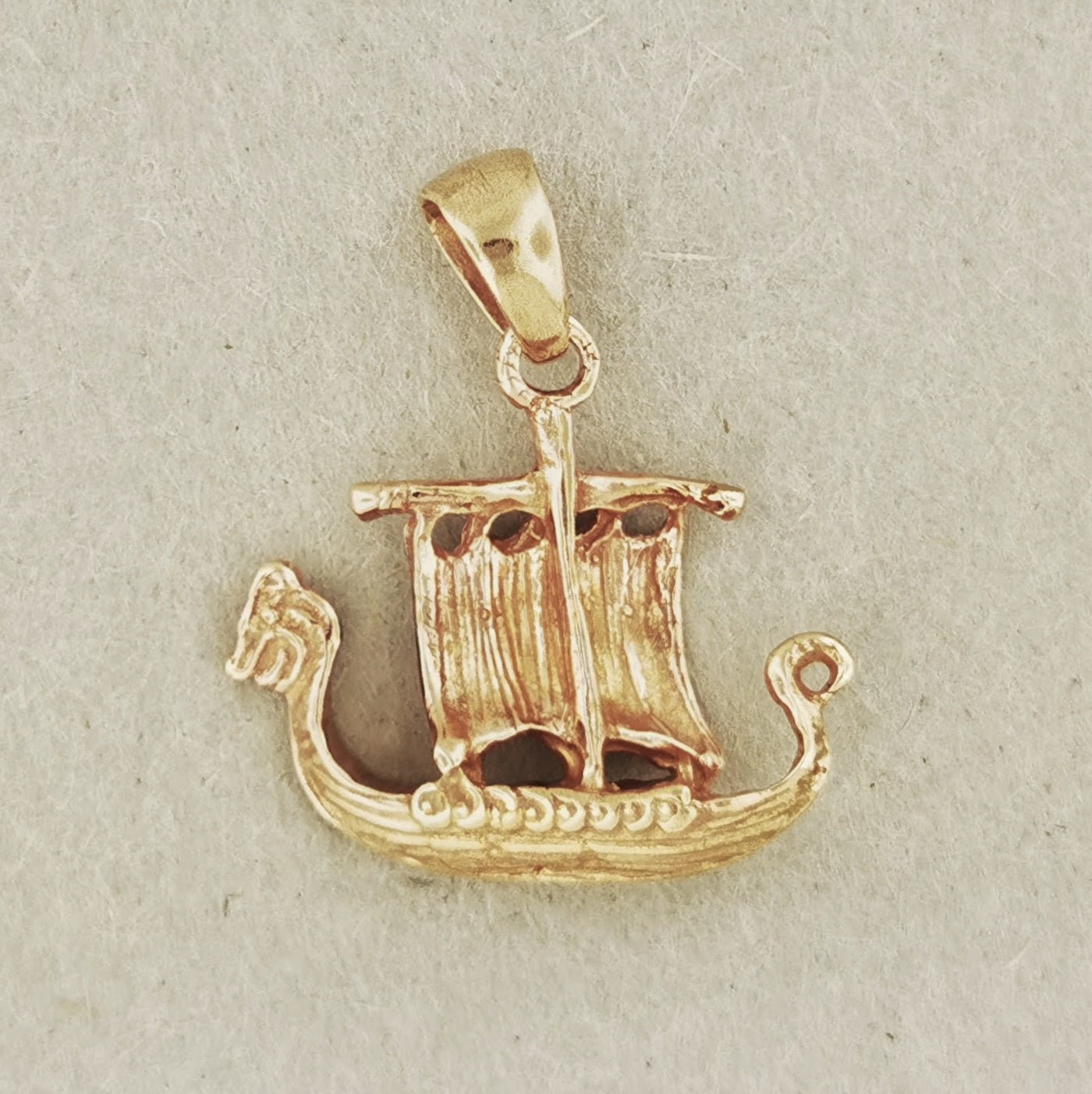 Viking Long Ship Pendant in Sterling Silver or Antique Bronze - Le Dragon Argenté