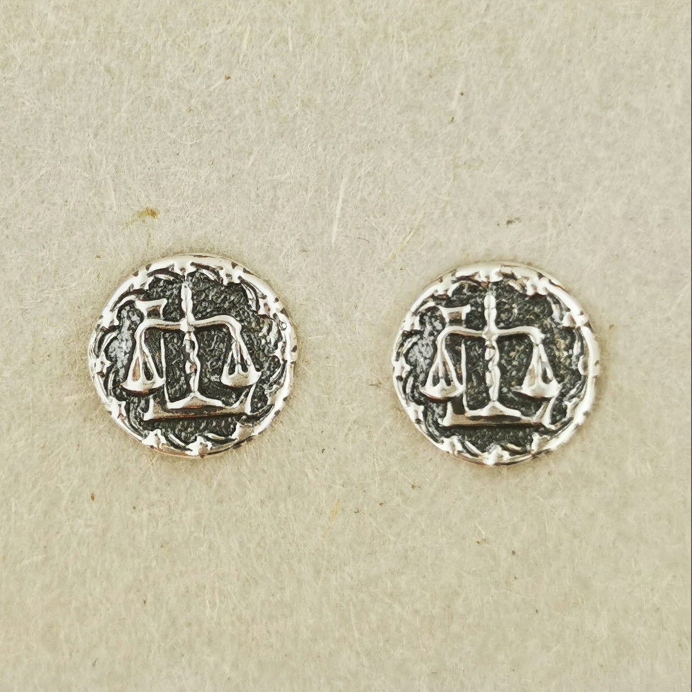 Vintage Style Sterling Silver Zodiac Stud Earrings - Le Dragon Argenté