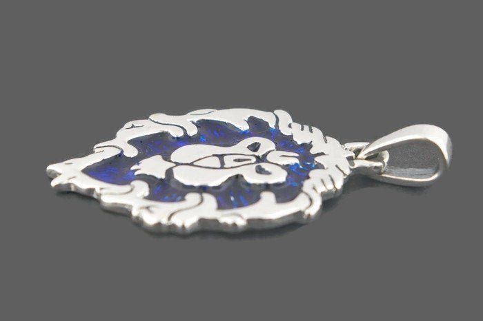 WoW Alliance Lion Pendant in Sterling Silver or Antique Bronze - Le Dragon Argenté