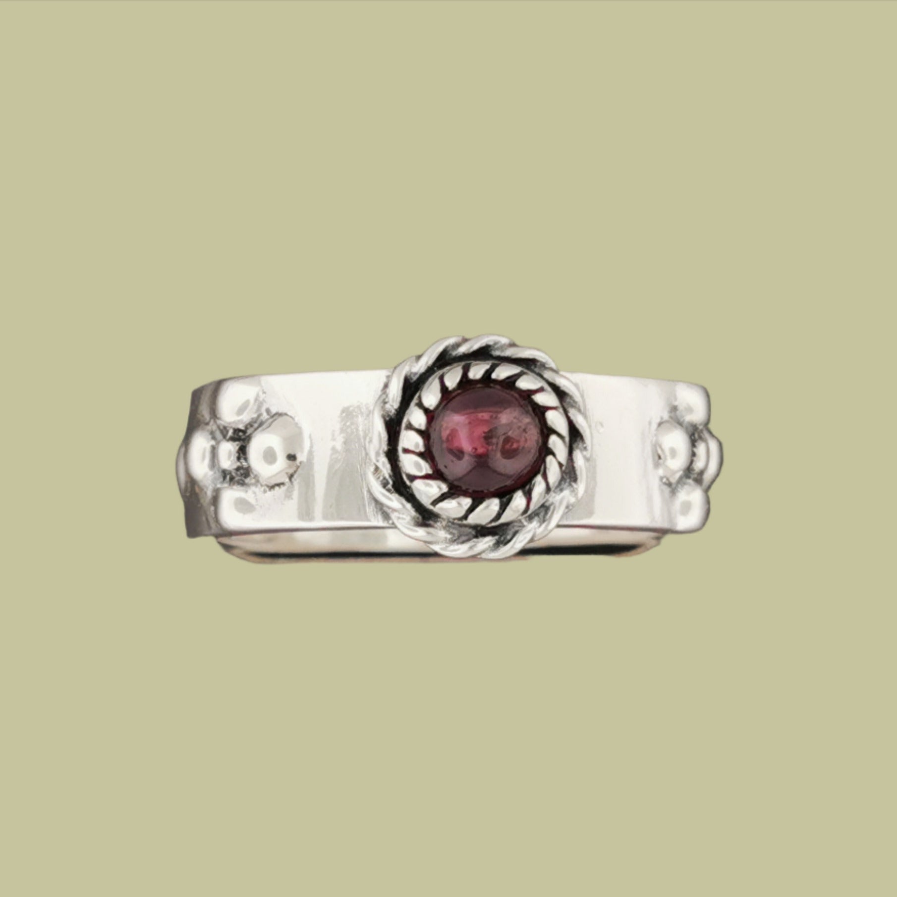 Howls Moving Castle Ring in Sterling Silver with Natural Gemstone - Le Dragon Argenté