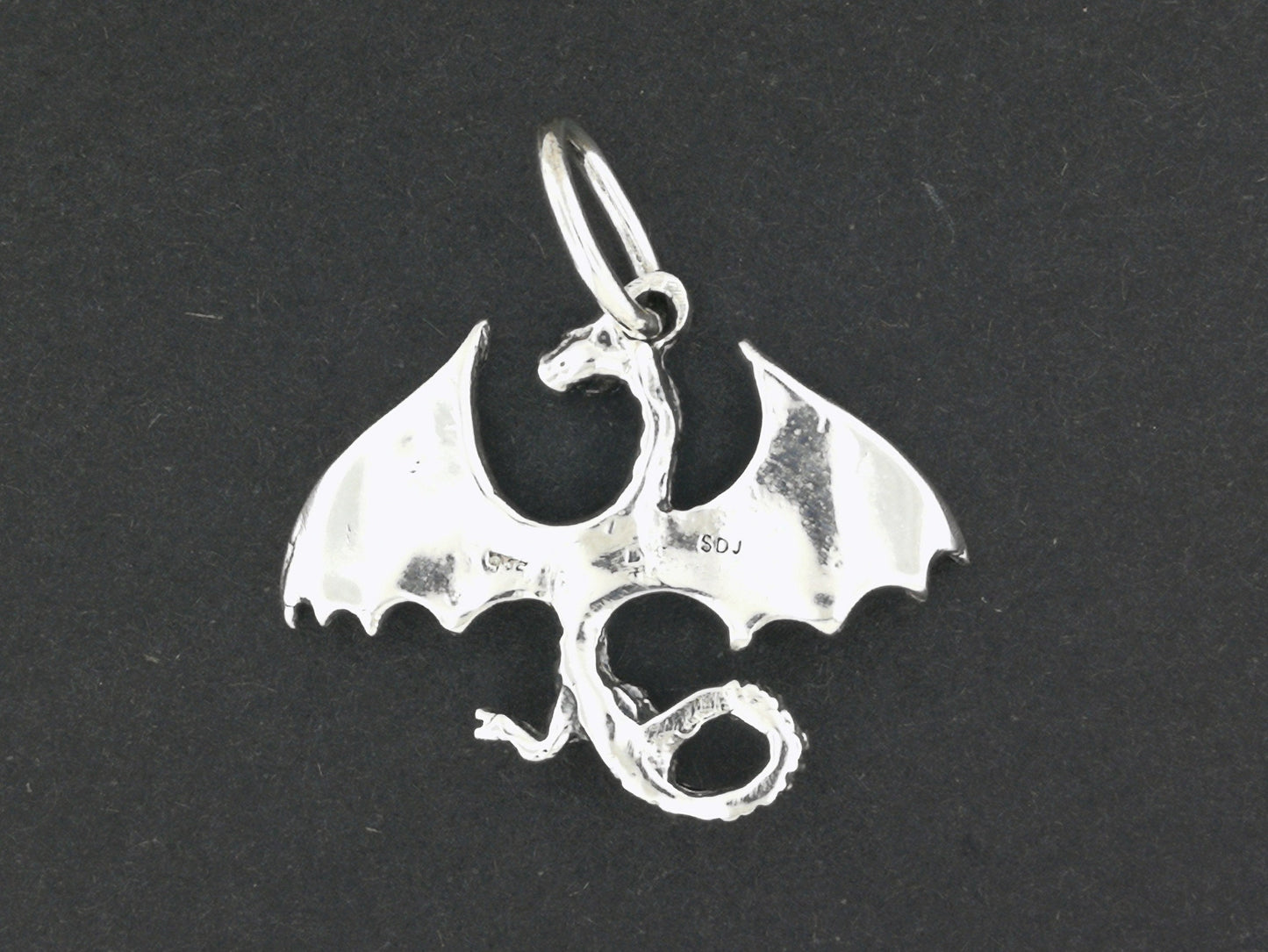 European Dragon Pendant in Sterling Silver or Antique silver, silver Dragon Pendant, silver Dragon Jewelry, silver Dragon Jewellery, silver Dragon Pendant, silver Dragon Charm, silver Dragon Jewellery, Fantasy Dragon Pendant, European Dragon Pendant