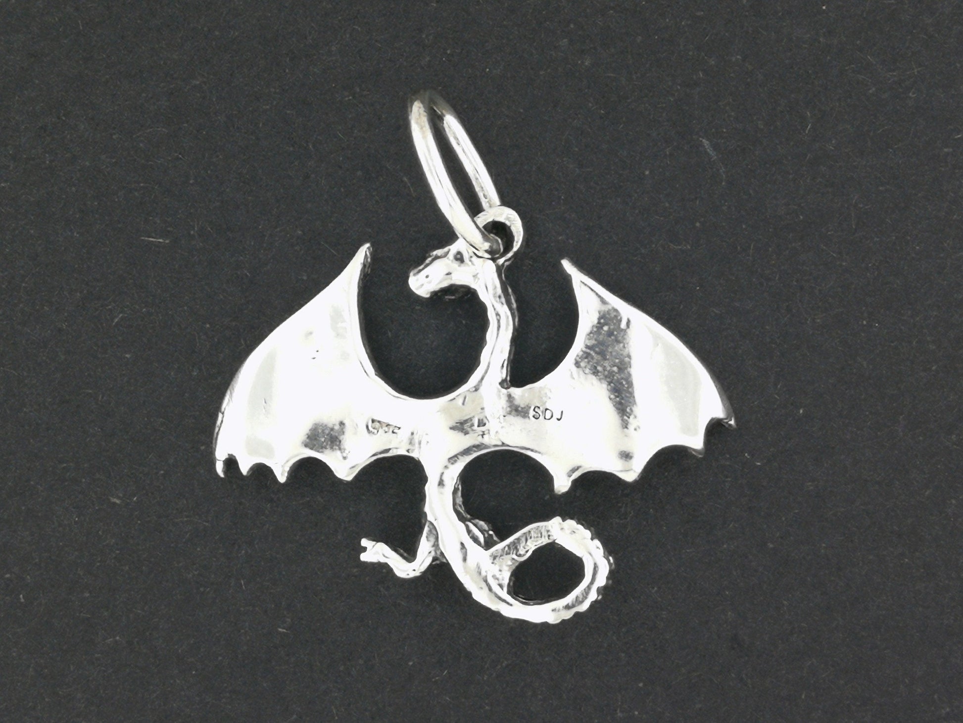European Dragon Pendant in Sterling Silver or Antique silver, silver Dragon Pendant, silver Dragon Jewelry, silver Dragon Jewellery, silver Dragon Pendant, silver Dragon Charm, silver Dragon Jewellery, Fantasy Dragon Pendant, European Dragon Pendant