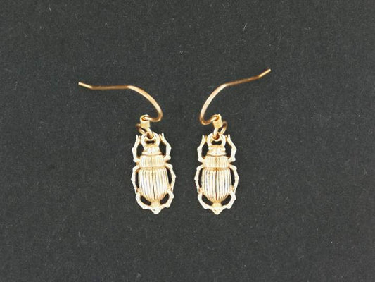 bronze scarab earings