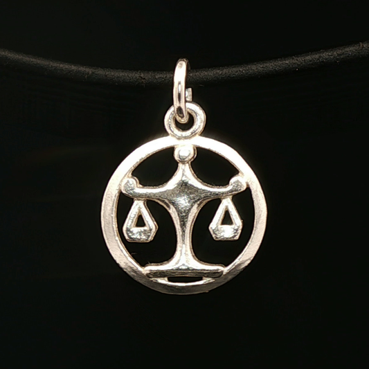 Small Silver Zodiac Charm: Libra
