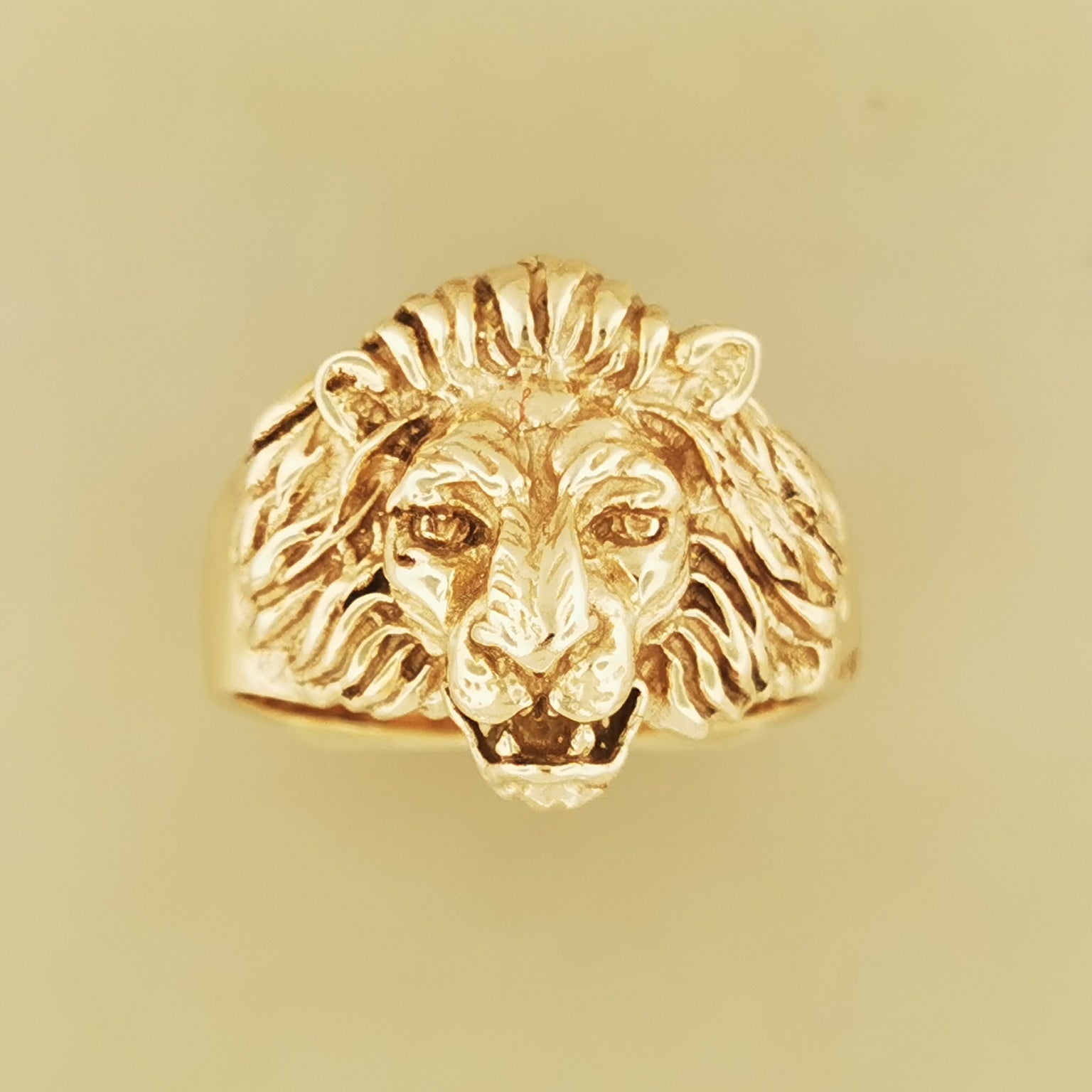 1950s Vintage Style Classic Lion Ring in Sterling Silver or Antique Bronze - Le Dragon Argenté
