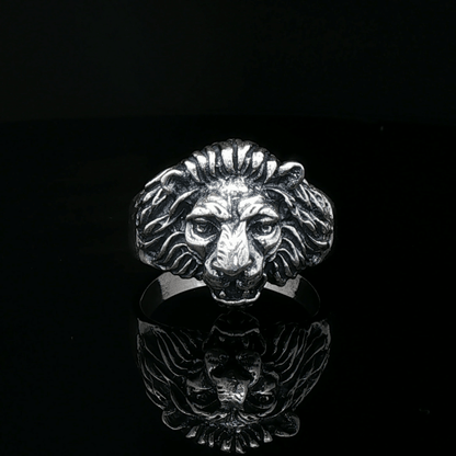 1950s Vintage Style Classic Lion Ring in Sterling Silver  - Le Dragon Argenté