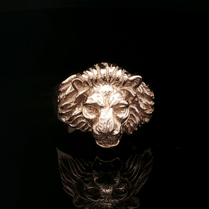 1950s Vintage Style Classic Lion Ring in Antique Bronze - Le Dragon Argenté