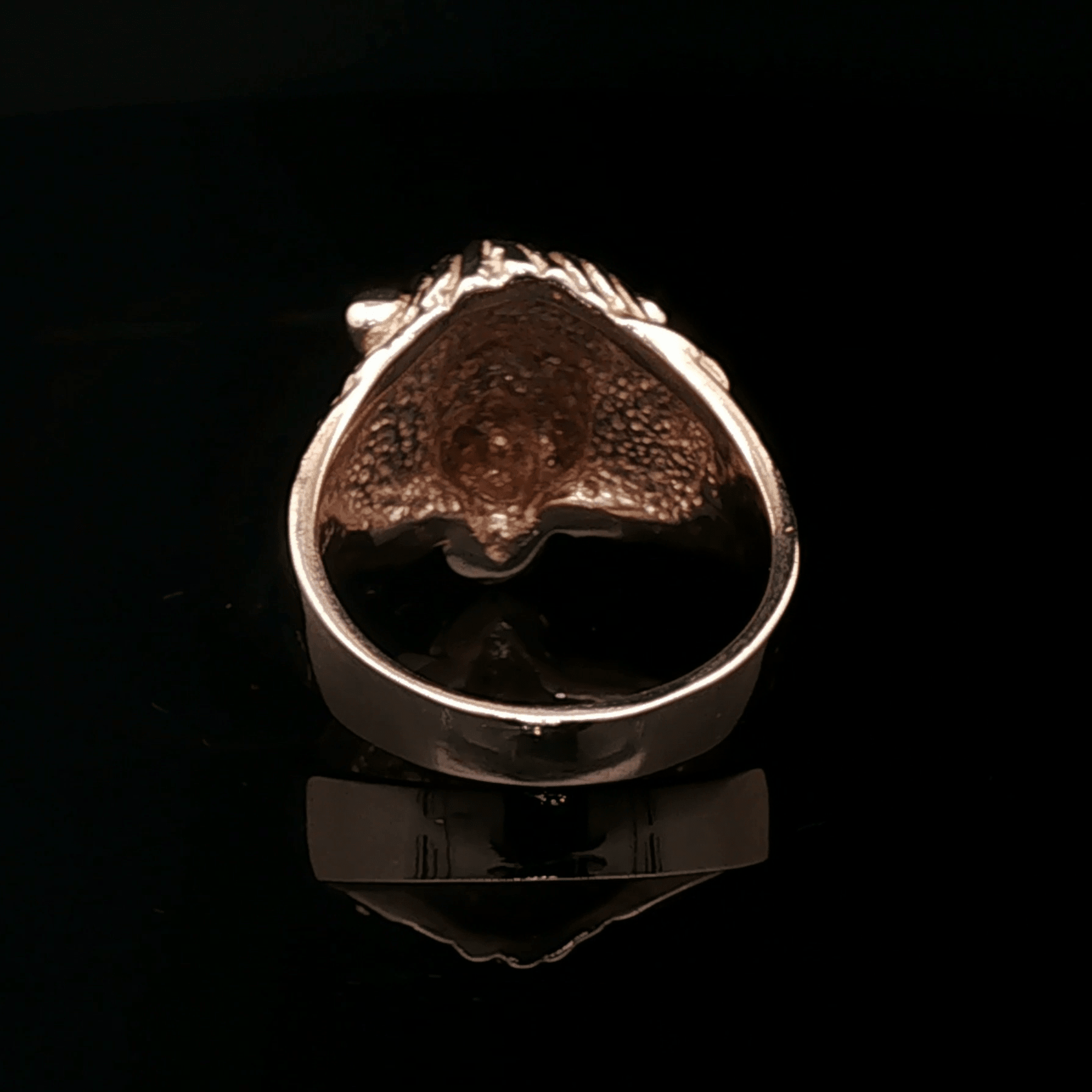 1950s Vintage Style Classic Lion Ring in Antique Bronze - Le Dragon Argenté