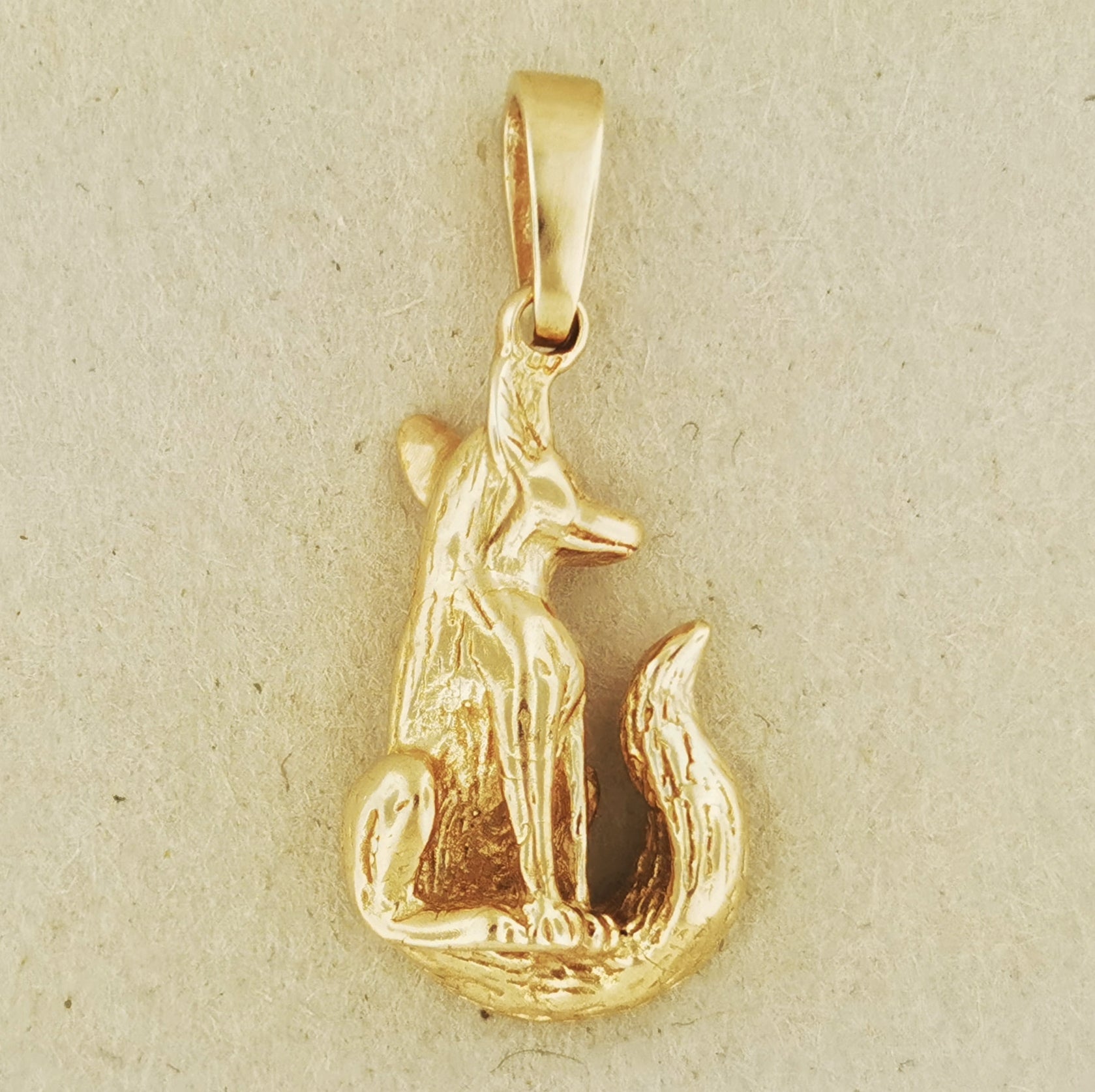 3D Fox Pendant in Sterling Silver or Antique Bronze - Le Dragon Argenté