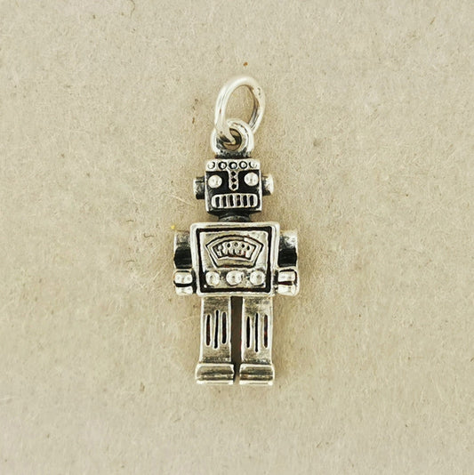 3D Robot Charm Pendant - Le Dragon Argenté