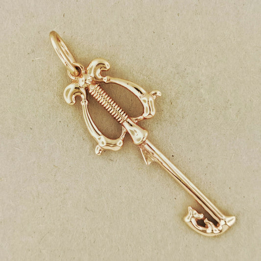 Kingdom Hearts Three Wishes Keyblade Pendant in Antique Bronze, Video Game Jewelry, Gamer Girl Pendant, Gamer Girl Jewelry, Gamer Girl Jewellery,  Gamer Geek Jewelry, Bronze Keyblade Pendant, Three Wishes Pendant, Keyblade Pendant