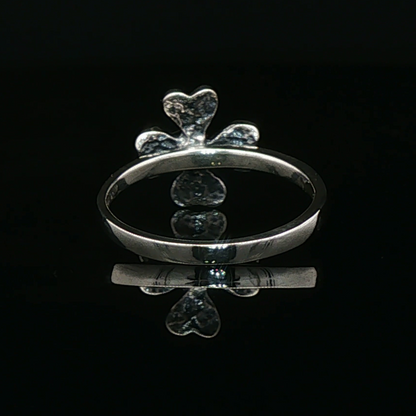 4 Leaf Clover Birthstone Ring In Sterling Silver - Le Dragon Argenté
