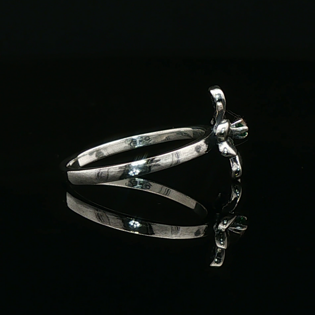 4 Leaf Clover Birthstone Ring In Sterling Silver - Le Dragon Argenté