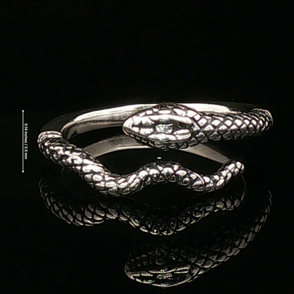 Adjustable Coiled Snake Ring in Sterling Silver - Le Dragon Argenté