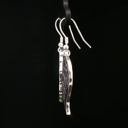 Angel Wing Charm Earrings in Sterling Silver - Le Dragon Argenté