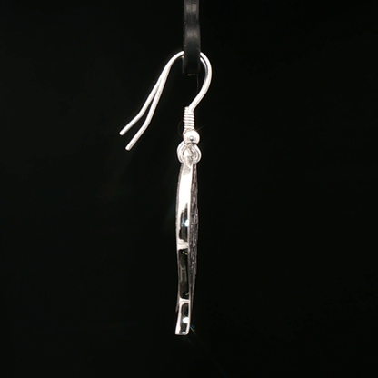 Angel Wing Charm Earrings in Sterling Silver - Le Dragon Argenté