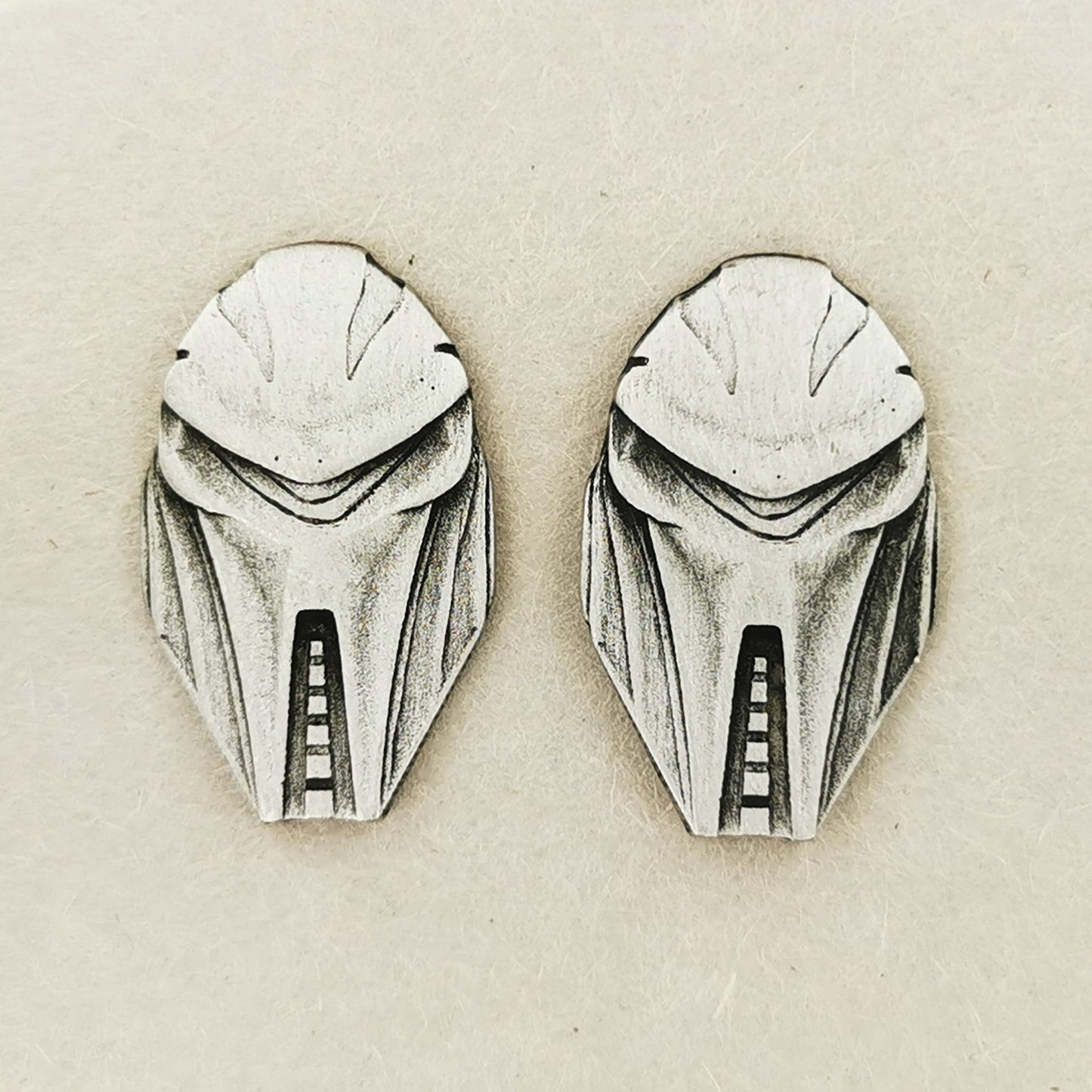 Geeky Pewter Stud Earrings