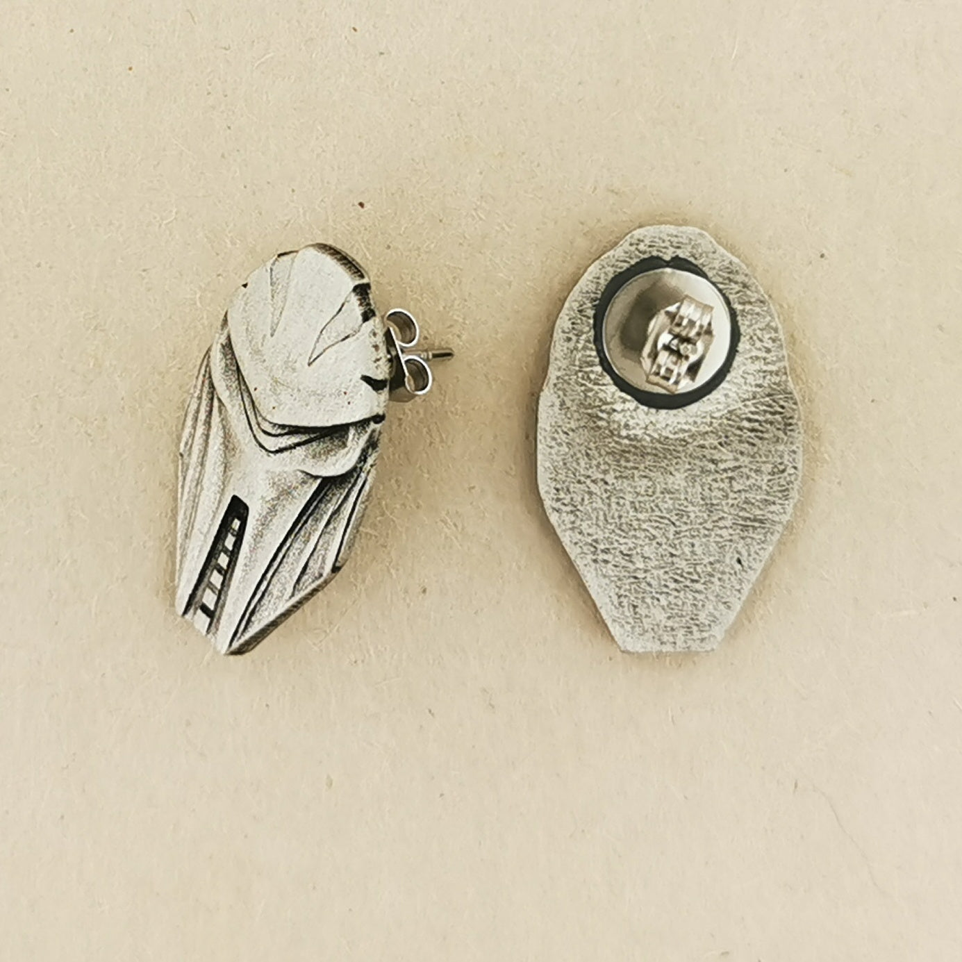 Geeky Pewter Stud Earrings