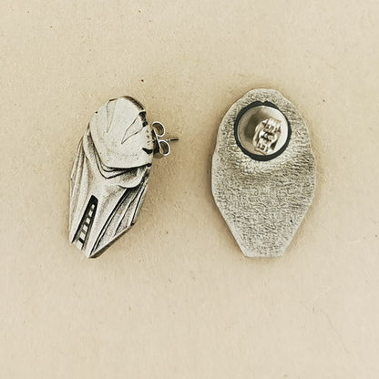 Geeky Pewter Stud Earrings